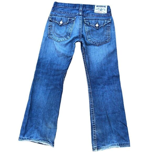 True Religion Jeans Size 34 BOOT CUT Blue - Picture 3 of 11